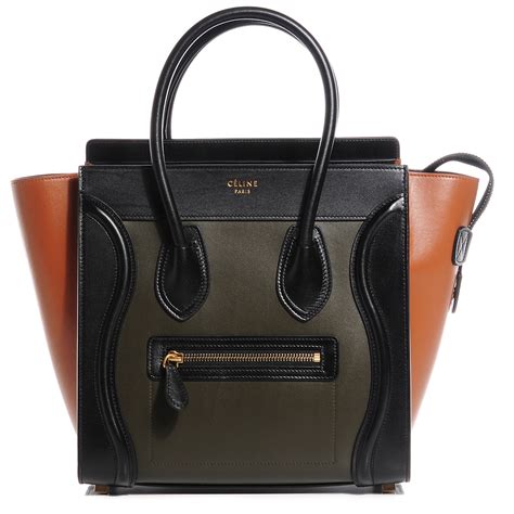 CELINE Smooth Calfskin Micro Tri